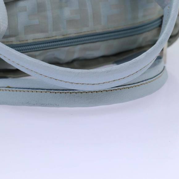 FENDI Zucca Canvas Hand Bag Light Blue Auth 75894 - Picture 7 of 16